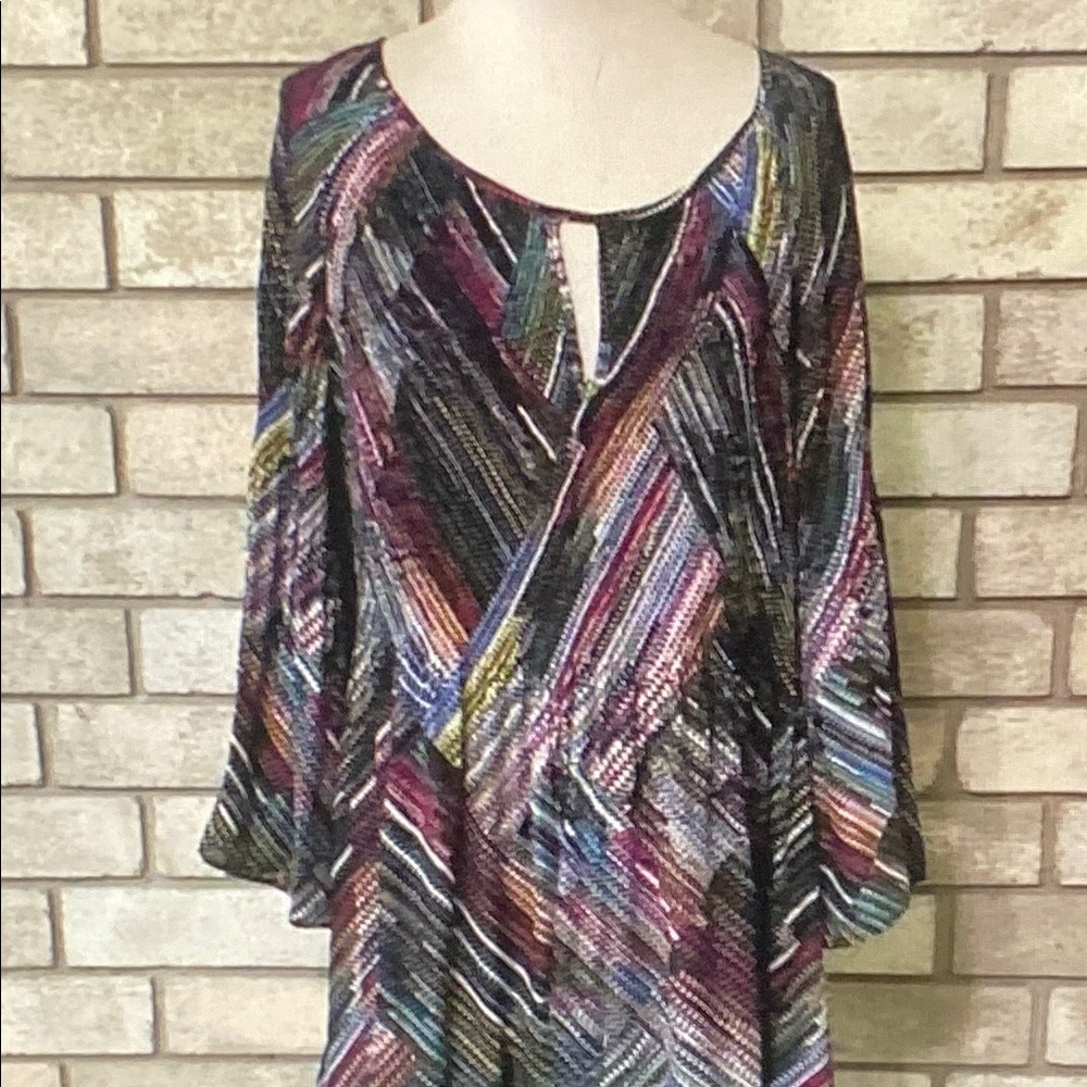 Spense Women's Top with Multicolor Stripes